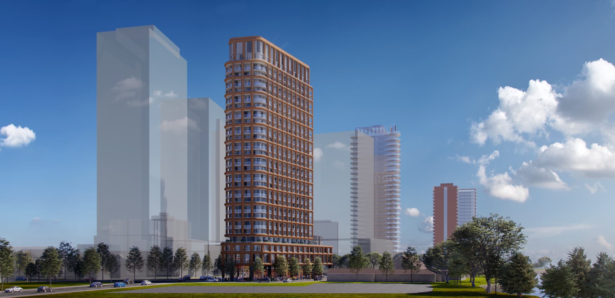 The Burleau Burlington exterior rendering at 2072 Lakeshore Road